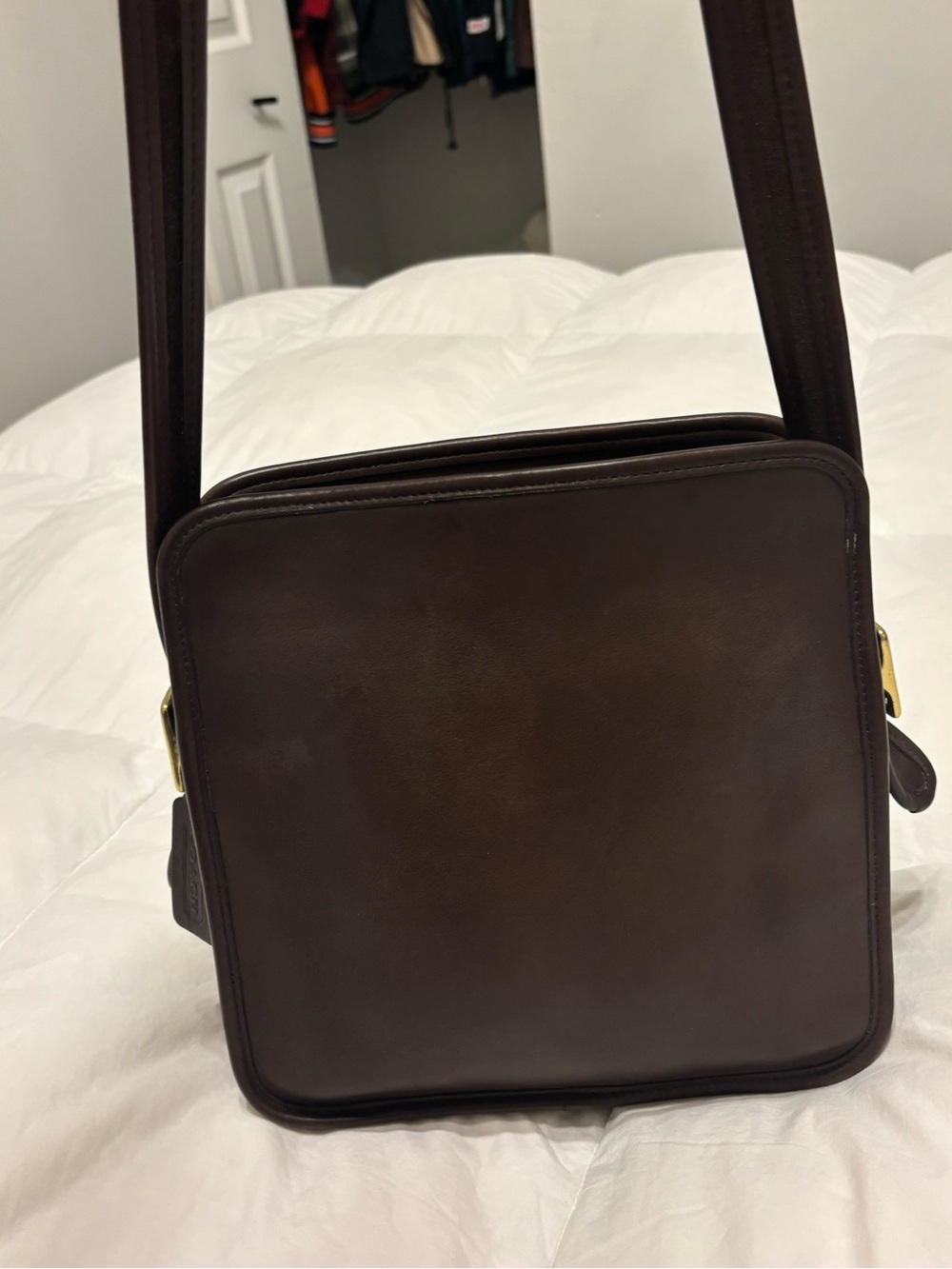 Vintage Coach Legacy North / South Compartment Bag - 9168 Brown - Picture 9 of 16